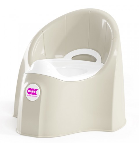 OK BABY Pasha - nocnik z wyjmowanym wkładem  | Biały